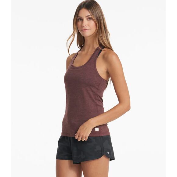Vuori Lux Performance Tank in Chestnut Heather - Picture 1 of 7